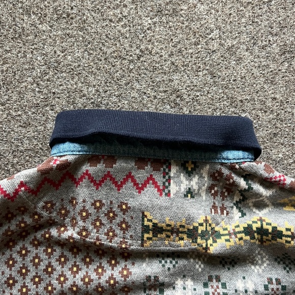 Vintage American Eagle Long Sleeve Polo Shirt Mens Large Holiday Christmas Theme - Picture 9 of 16